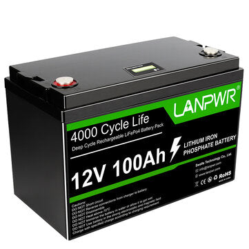 Batteri 12V 100Ah 1280W LiFePO4 Lithium